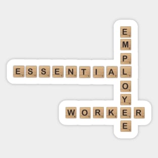 Essential Employee Scrabble Sticker